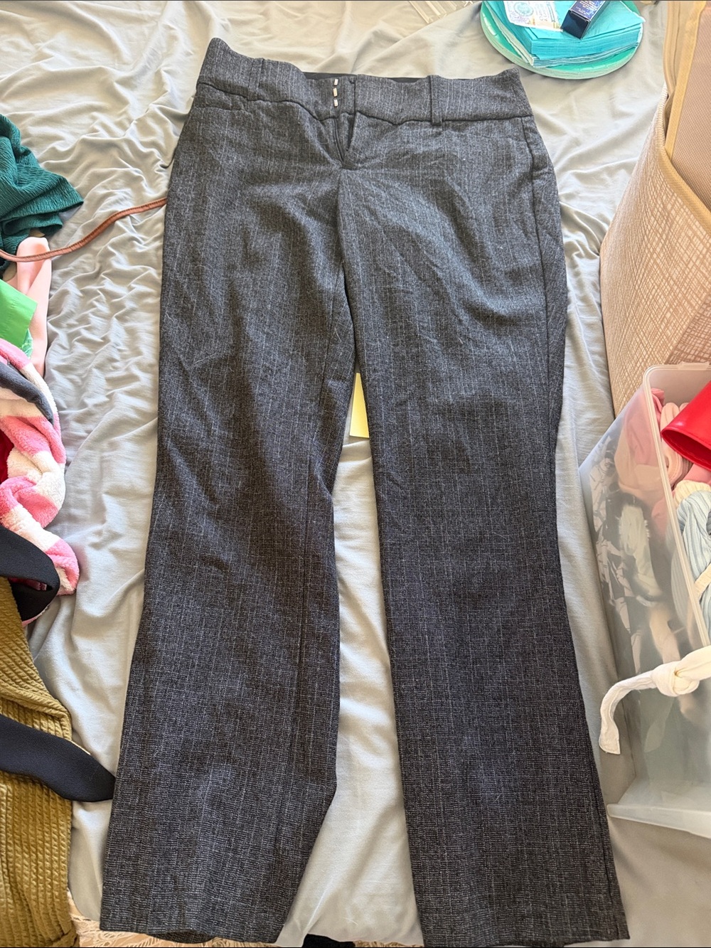 Apt. 9 Men's Dark Gray Pinstripe Dress Pants
